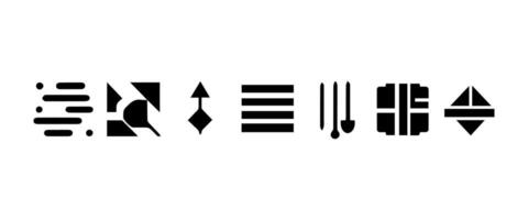 Abstract geometric shapes and icons vector