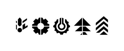 Abstract geometric shapes and icons vector