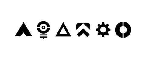 Abstract geometric shapes and icons vector