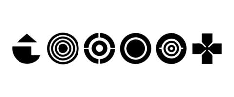Abstract geometric shapes and icons vector