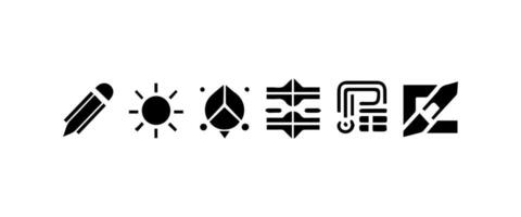 Abstract geometric shapes and icons vector