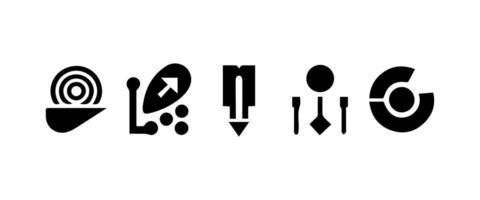 Abstract geometric shapes and icons vector