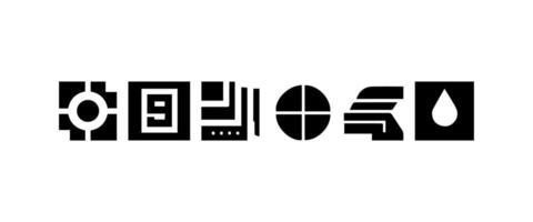 Abstract geometric shapes and icons vector