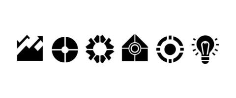 Abstract geometric shapes and icons vector