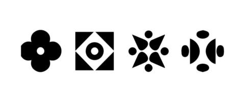 Abstract geometric shapes and icons vector