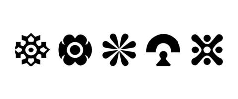 Abstract geometric shapes and icons vector