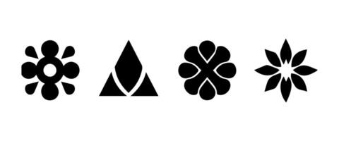 Abstract geometric shapes and icons vector