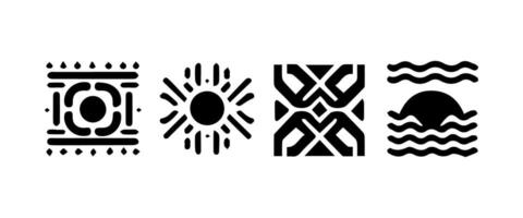 Abstract geometric shapes and icons vector