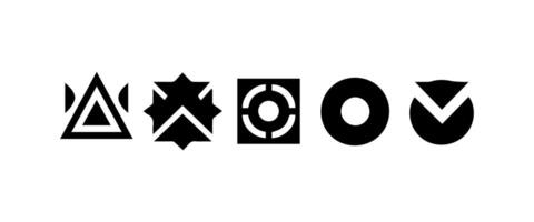 Abstract geometric shapes and icons vector