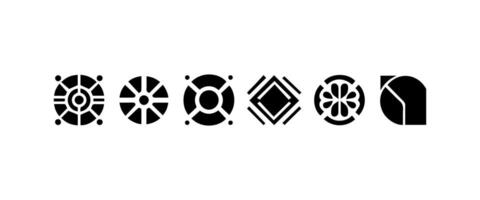 Abstract geometric shapes and icons vector