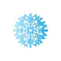 Snowflake icon. Snow winter day weather symbol. vector