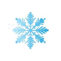 Snowflake icon. Snow winter day weather symbol. vector