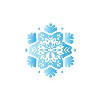 Snowflake icon. Snow winter day weather symbol. vector