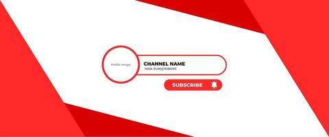 Youtube Channel Cover Wireframe. Youtube Banner For Design Your Channel. Youtube Channel Name Lower Third vector