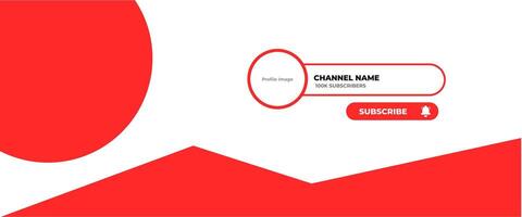 Youtube Channel Cover Wireframe. Youtube Banner For Design Your Channel. Youtube Channel Name Lower Third vector