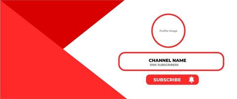 Youtube Channel Cover Wireframe. Youtube Banner For Design Your Channel. Youtube Channel Name Lower Third vector