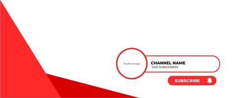Youtube Channel Cover Wireframe. Youtube Banner For Design Your Channel. Youtube Channel Name Lower Third vector