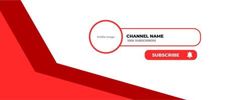 Youtube Channel Cover Wireframe. Youtube Banner For Design Your Channel. Youtube Channel Name Lower Third vector