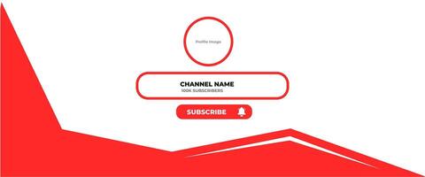 Youtube Channel Cover Wireframe. Youtube Banner For Design Your Channel. Youtube Channel Name Lower Third vector