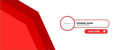Youtube Channel Cover Wireframe. Youtube Banner For Design Your Channel. Youtube Channel Name Lower Third vector