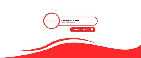 Youtube Channel Cover Wireframe. Youtube Banner For Design Your Channel. Youtube Channel Name Lower Third vector
