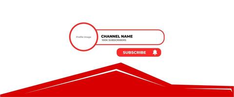 Youtube Channel Cover Wireframe. Youtube Banner For Design Your Channel. Youtube Channel Name Lower Third vector