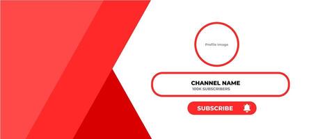 Youtube Channel Cover Wireframe. Youtube Banner For Design Your Channel. Youtube Channel Name Lower Third vector