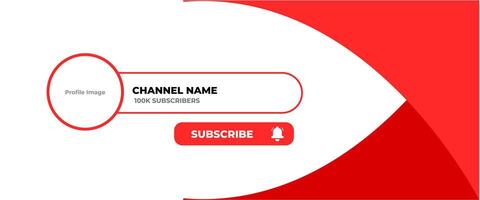 Youtube Channel Cover Wireframe. Youtube Banner For Design Your Channel. Youtube Channel Name Lower Third vector