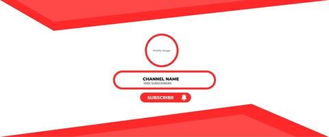 Youtube Channel Cover Wireframe. Youtube Banner For Design Your Channel. Youtube Channel Name Lower Third vector