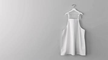 White apron mockup for branding and marketing photo