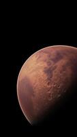 tolle rot Planet Mars im tief stellar Raum video