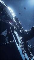 UFO Spaceship Hovering in the space video