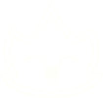 a white outline of a fire with a smile face png