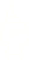 a white pig with a santa hat on a transparent background png