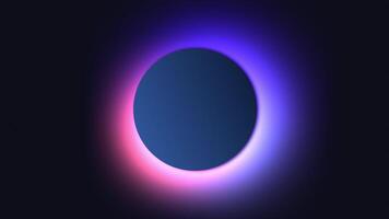 abstrato brilhante luz emanando a partir de uma círculo. eclipse animação. moderno fundo animação dentro 4k. brilhante brilhando volta bola. desatado laço. video