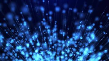 The blue light from the dust particles creates beautiful bokeh. elegant abstract background with light particles. Abstract background particles. video