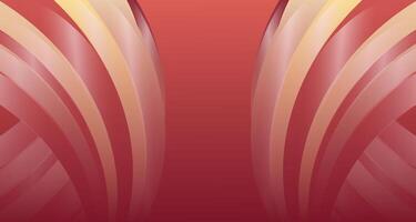Gradient luxury ribbon background. Smooth golden wave vector