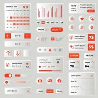 Gradient ui ux elements collection set vector