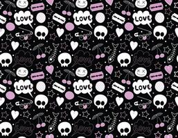 Teenage background with different elements vector
