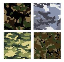 Military texture backgrounds. Abstract textures different military camouflages vector