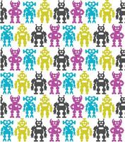 Robots. Seamless background vector