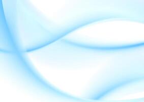 Vibrant blue blurred smooth waves abstract background vector