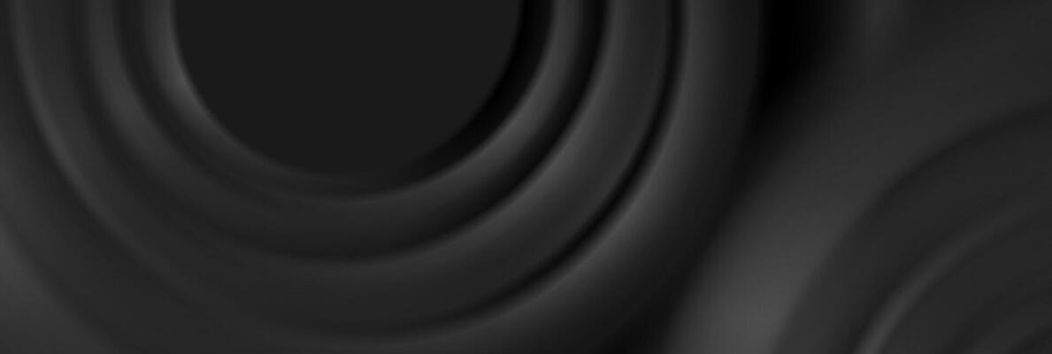 Abstract black grey smooth blurred circles abstract background