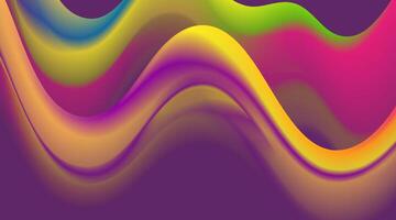 Abstract colorful smooth liquid waves futuristic background vector
