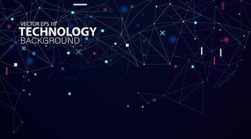 Abstract connection and line background for technology, nanotech, science, artificial intelligence, futuristic, and modern concept vector
