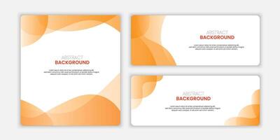 flat design abstract waves background set collection vector