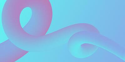 3d pipe on white background. Wavy dynamic gentle blue figure with gradient . illustration. Modern creative design for your business Abstract futuristic web,sites template announcement invitatio vector