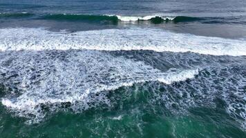 Aerial View of Splashing Ocean Waves video