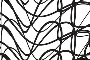 simple abstract black color creative geometric thin wavy line pattern perfect for background wallpaper a black and white image of a wire and a white background vector
