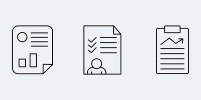 document icons , paper and file icon set. Collection of document icons , paper and file icon set vector